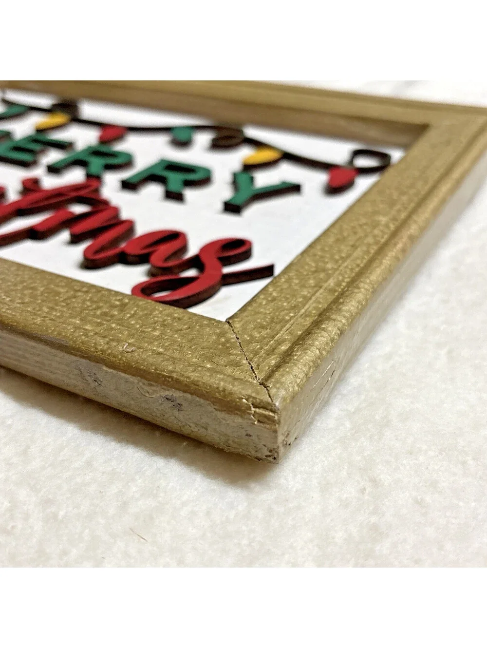 Merry Christmas Wood Sign Handmade Rustic Farmhouse Holiday Decor 12x9x1